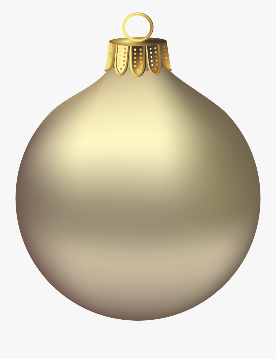 Ornaments Clipart - Gold Christmas Ornament Transparent Background, Transparent Clipart