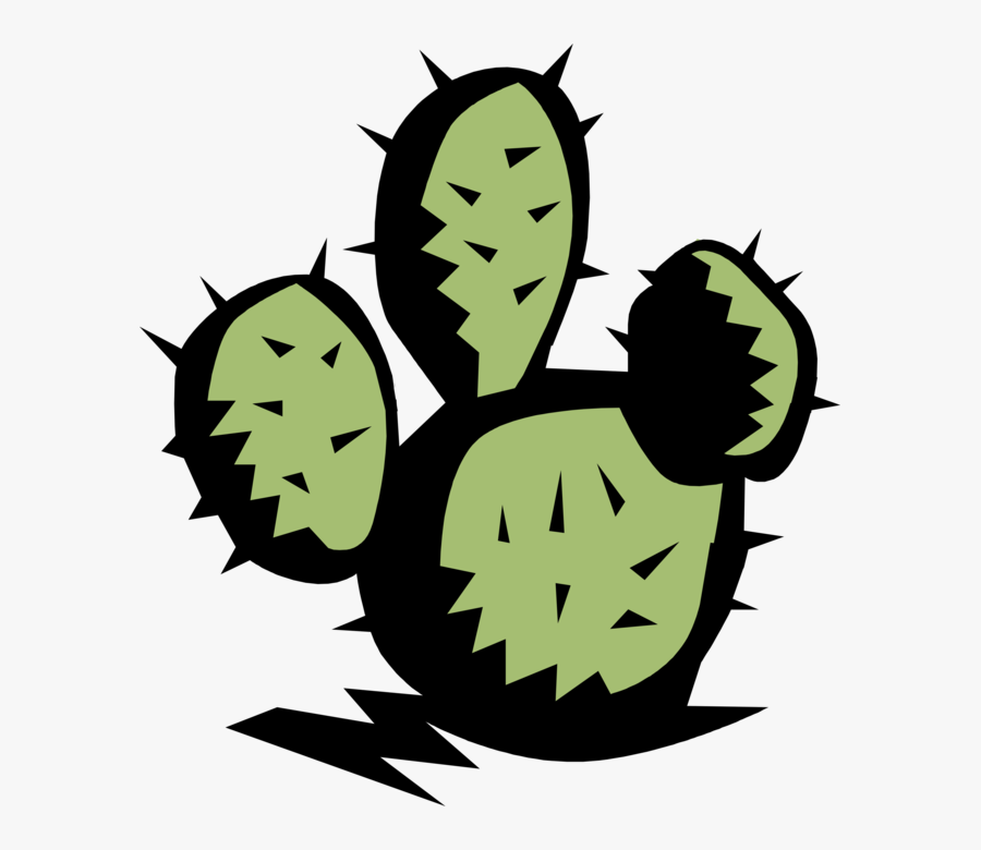 Vector Illustration Of Desert Vegetation Succulent - Cactus Clip Art, Transparent Clipart