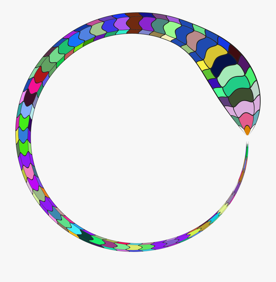 Snake Frame Prismatic Clip Arts - Snake Circle Clip Art, Transparent Clipart
