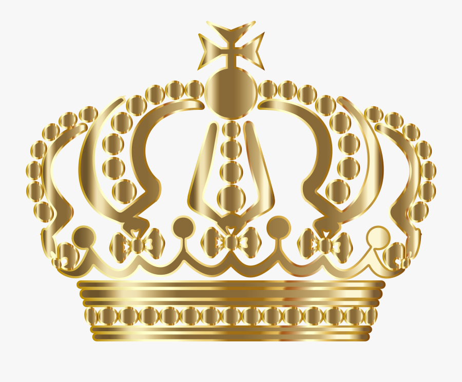 Queen Crown Clipart Golden - Gold Crown Transparent Background, Transparent Clipart