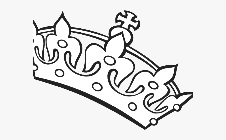 Transparent Queen Crown Clipart - Cartoon Crown Black And White, Transparent Clipart