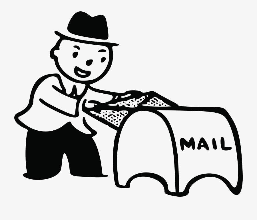 Free Clipart Of A Man Putting Mail In A Drop Box - Mailing A Letter Clipart, Transparent Clipart