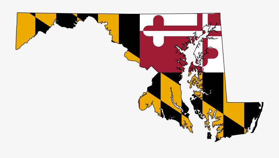 Maryland Flag State Shape, Transparent Clipart