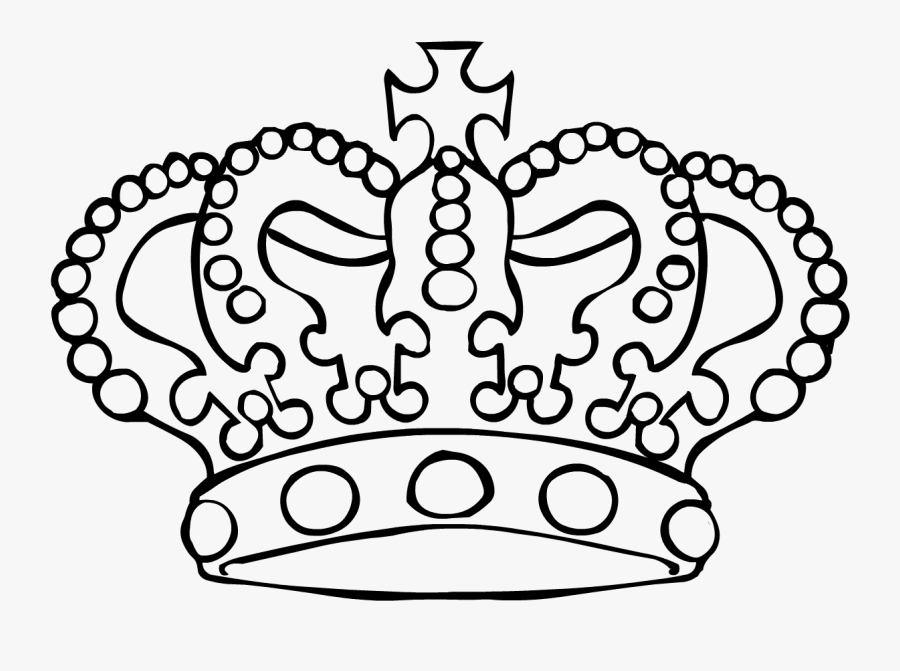 Queen Crown Clipart Printable - Crown Tattoo Design Outline, Transparent Clipart