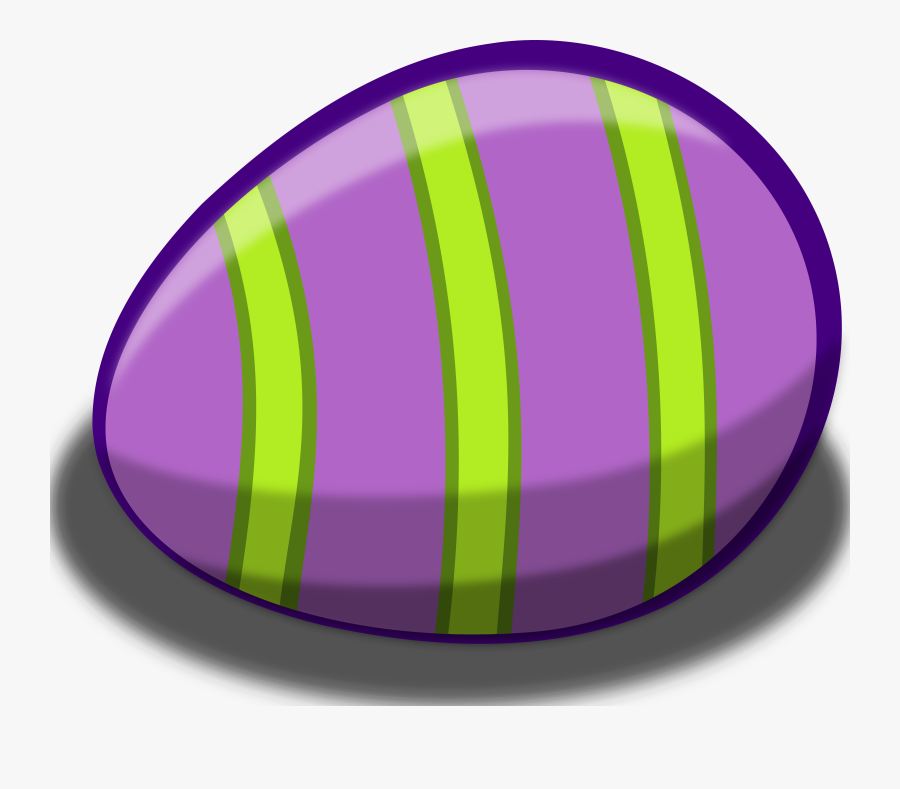 Striped Easter Vector Image - Green And Purple Easter Egg, Transparent Clipart
