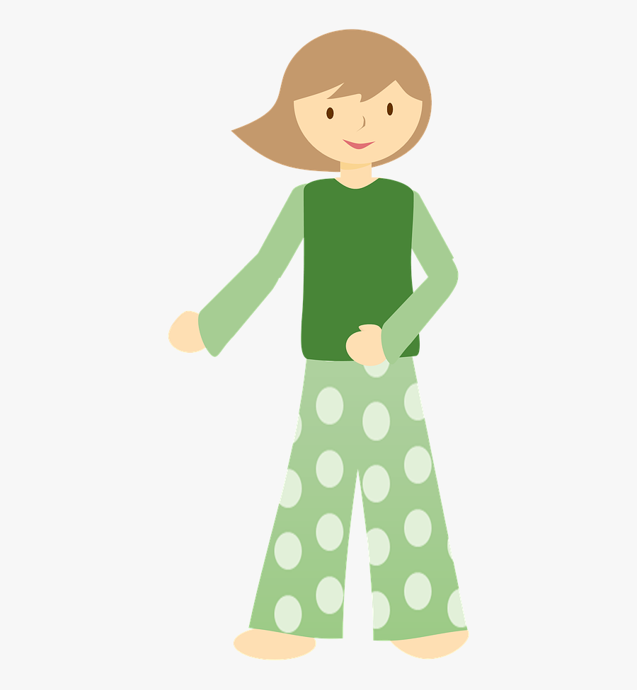 Girl In Pajamas Clipart, Transparent Clipart