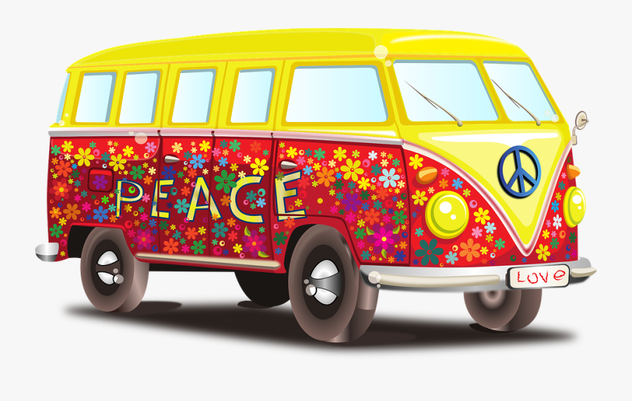 Download Camper Clipart Vector - Peace And Love Car , Free ...