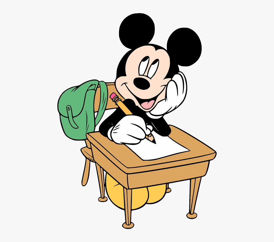 Mickey Reading A Book, Transparent Clipart