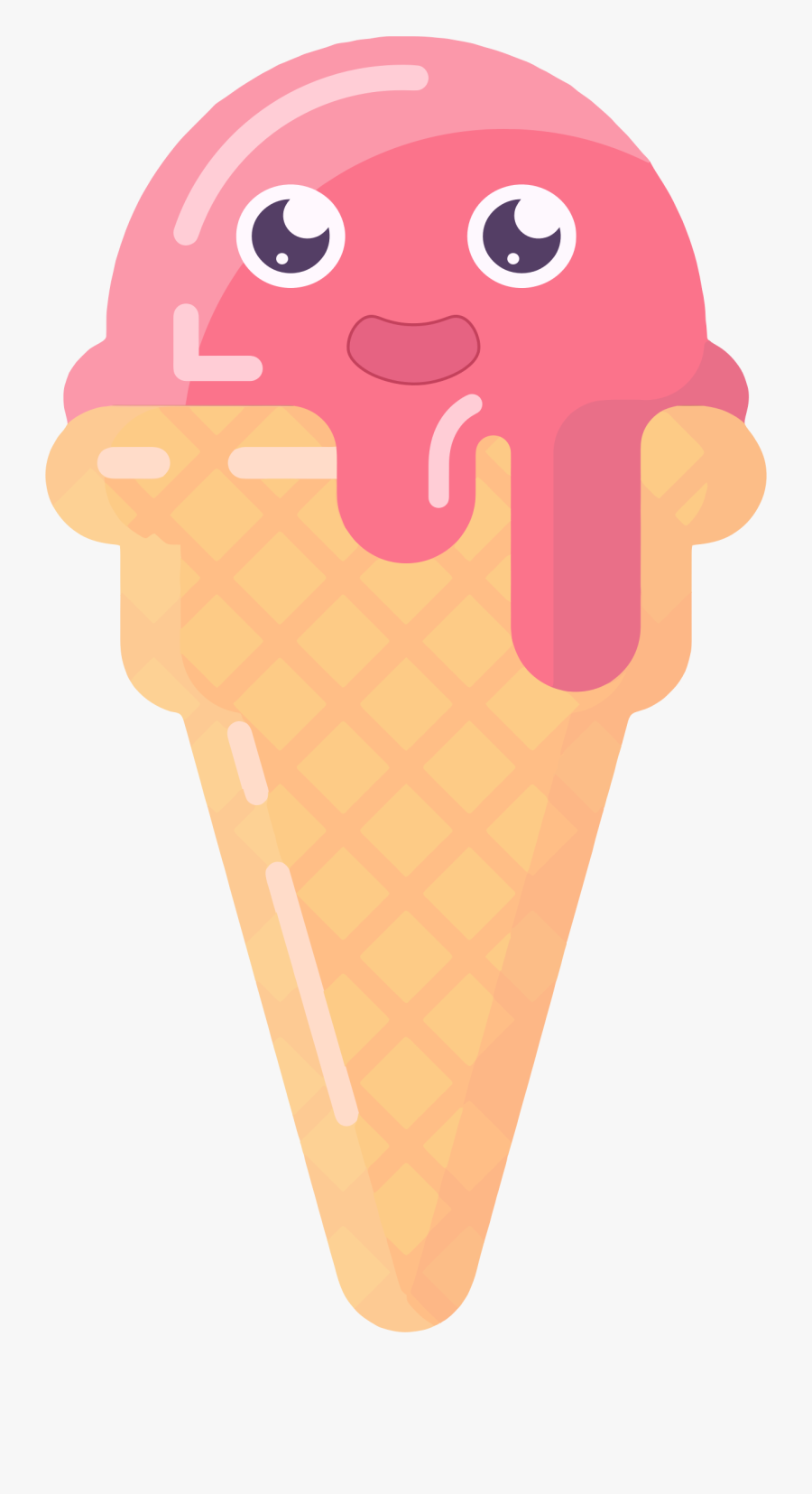 Ice Cream Cone Clipart Pink - Cute Clip Art Ice Cream Png, Transparent Clipart
