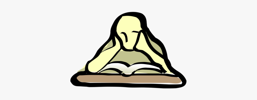 Reading Student Free Vector - Person Studying Transparent Png, Transparent Clipart