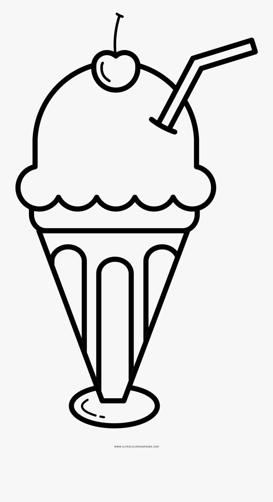 Download Sundae Float Coloring Page - Ice Cream Float Clip Art ...