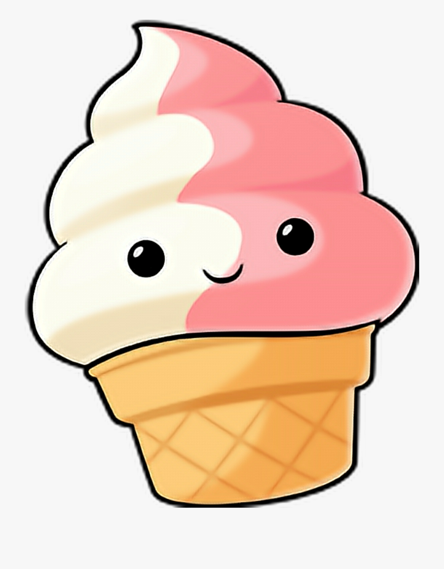 Cute Ice Cream Drawing Clipart , Png Download Kawaii Ice Cream Cone
