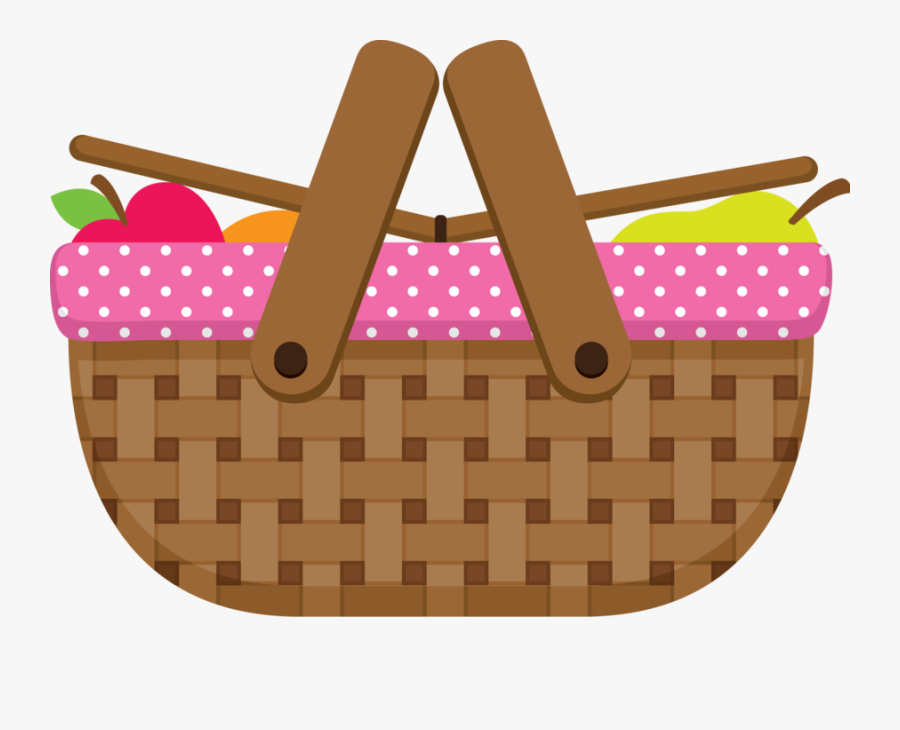 Cute Picnic Basket Clipart, Transparent Clipart