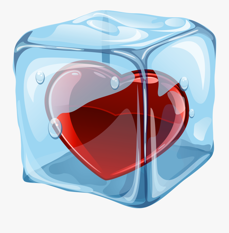 Heart In Ice Cube Png Clipart - Free Ice Heart, Transparent Clipart