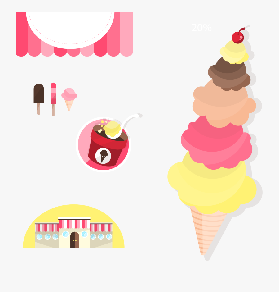 Chocolate Ice Cream Ice Pop Milk - Ice Cream Infografia, Transparent Clipart