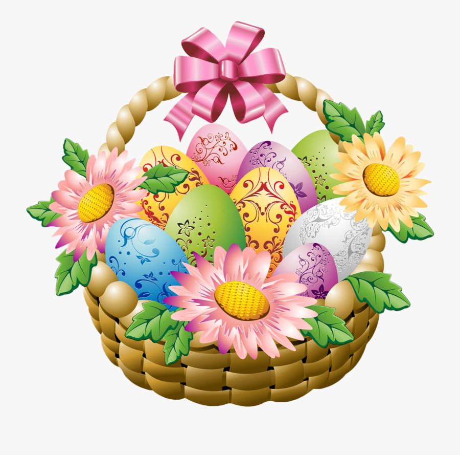Free Easter Basket Clipart At Getdrawings - Easter Baskets With Flowers, Transparent Clipart