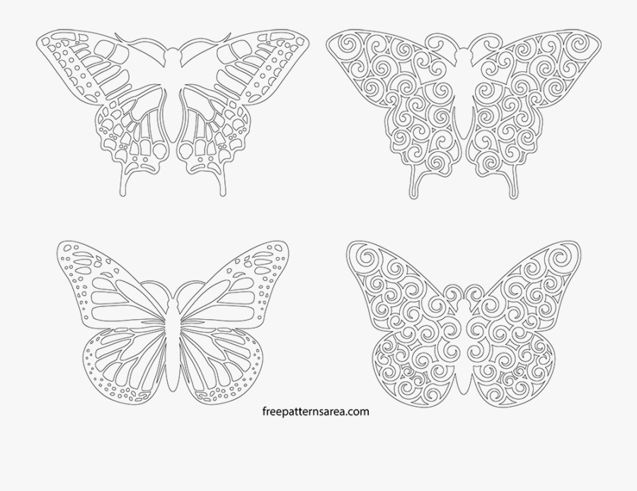 Download Butterfly Cliparts Transparent Swirl - Laser Cut Svg ...