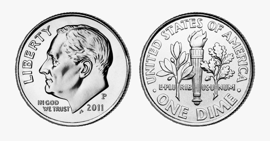 Gibraltar Pound Coin - President Is On The Dime, Transparent Clipart