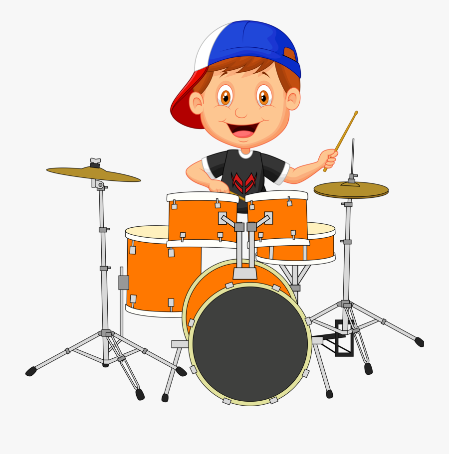 Transparent Drums Clipart - Play The Drums Cartoon, Transparent Clipart