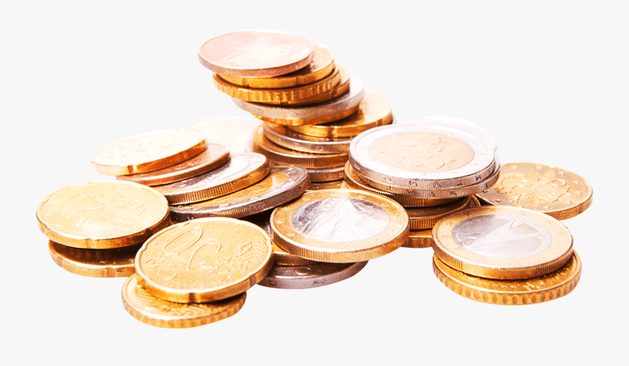 Money - Euro Coins Transparent Background, Transparent Clipart