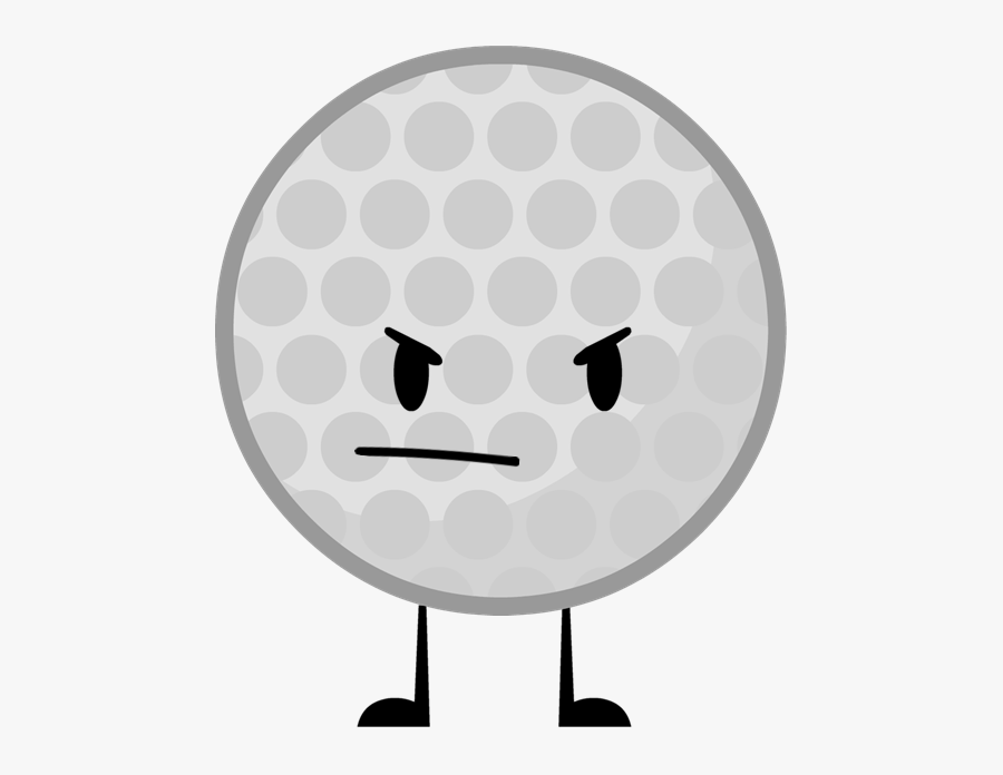 Golf Ball Evil Pose - Battle For Dream Island Tennis Ball, Transparent Clipart