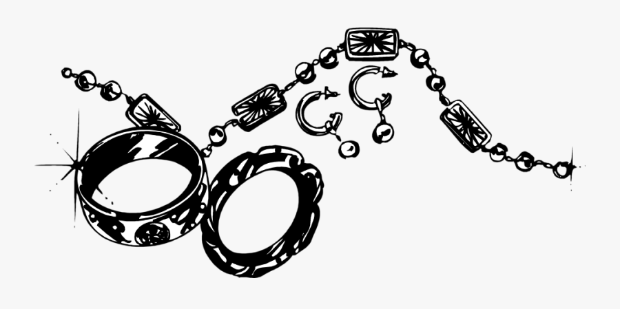 Jewelry - - Black And White Jewelry Illustration, Transparent Clipart