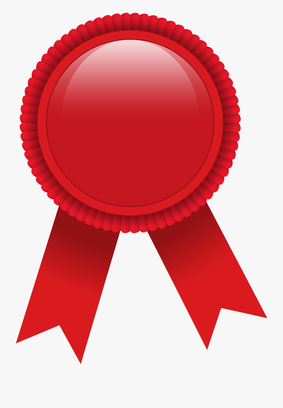 Ribbon Award Red Clip Art - Red Prize Ribbon Png, Transparent Clipart
