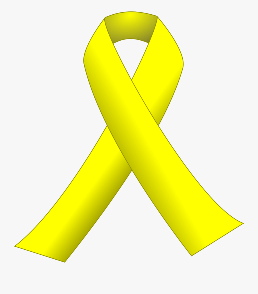 Yellow Support Ribbon Clip Art 13 Clipart - Yellow Cancer Ribbon Black Background, Transparent Clipart