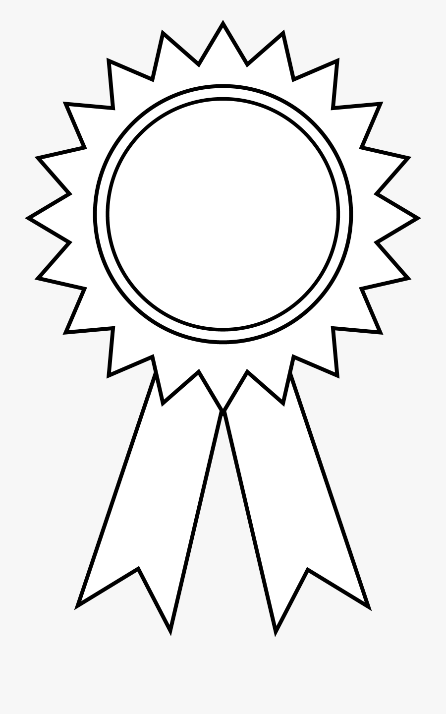 Prize - Clipart - Award Ribbon Outline, Transparent Clipart