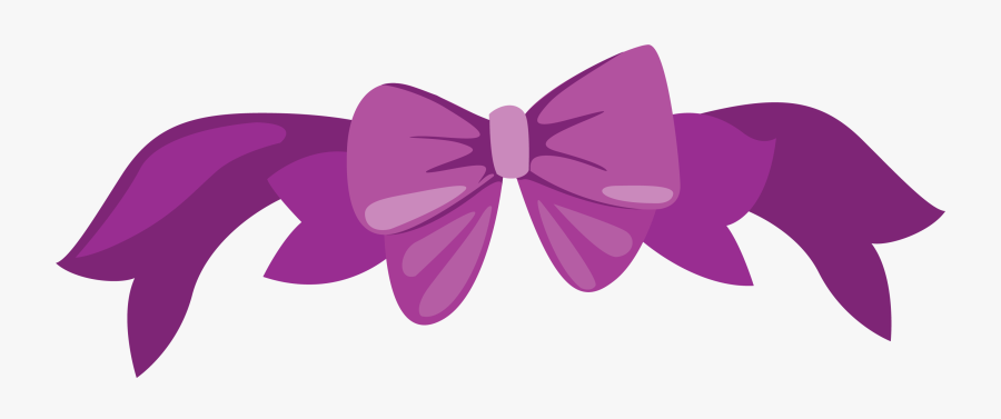 Butterfly Purple Ribbon Clip Art - Ribbon, Transparent Clipart