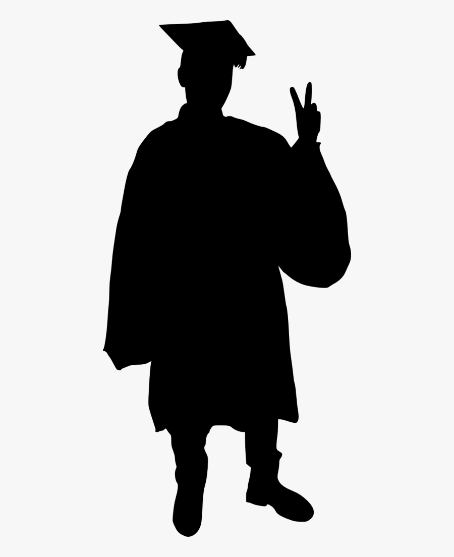 Graduation Ceremony Silhouette Graduate University - Graduate With A Transparent Background, Transparent Clipart