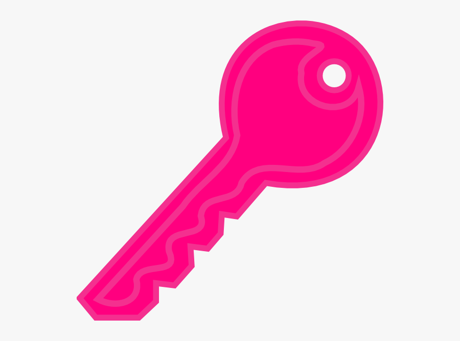 Pink Key Clipart, Transparent Clipart