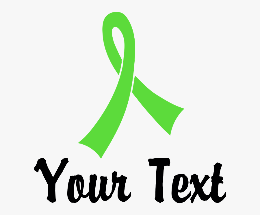 Personalized Lime Green Ribbon Awareness Cap Clipart, Transparent Clipart