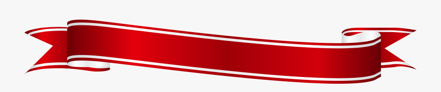 Red Ribbon Banner Transparent Background, Transparent Clipart