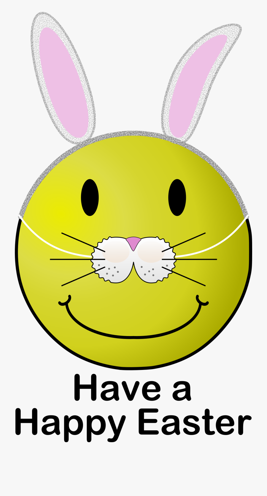 Emoticon,rabits And Hares,easter Bunny - Happy Easter Smiley Face, Transparent Clipart