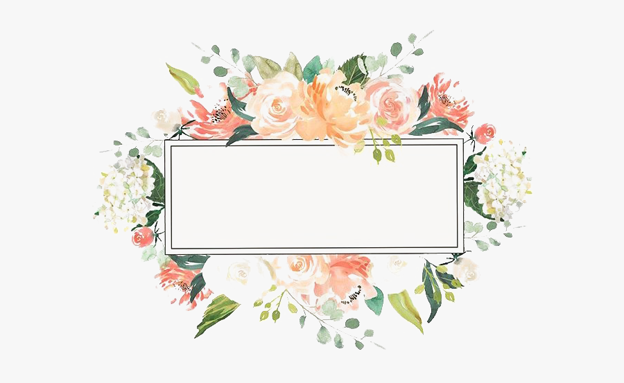 Floral Frame Png Clipart - Watercolor Flower Frame Png, Transparent Clipart