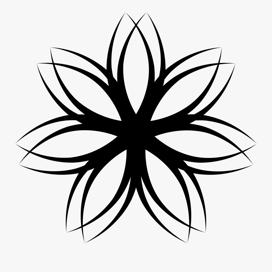 Floral Line Art Design Vector - Flower Png Line Art, Transparent Clipart