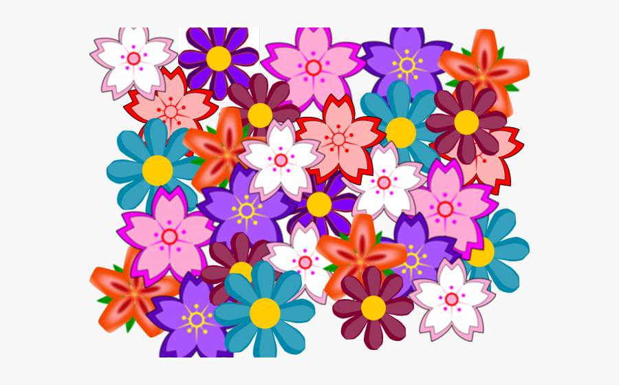 Transparent Rustic Flower Clipart - Flower Collage Clipart, Transparent Clipart