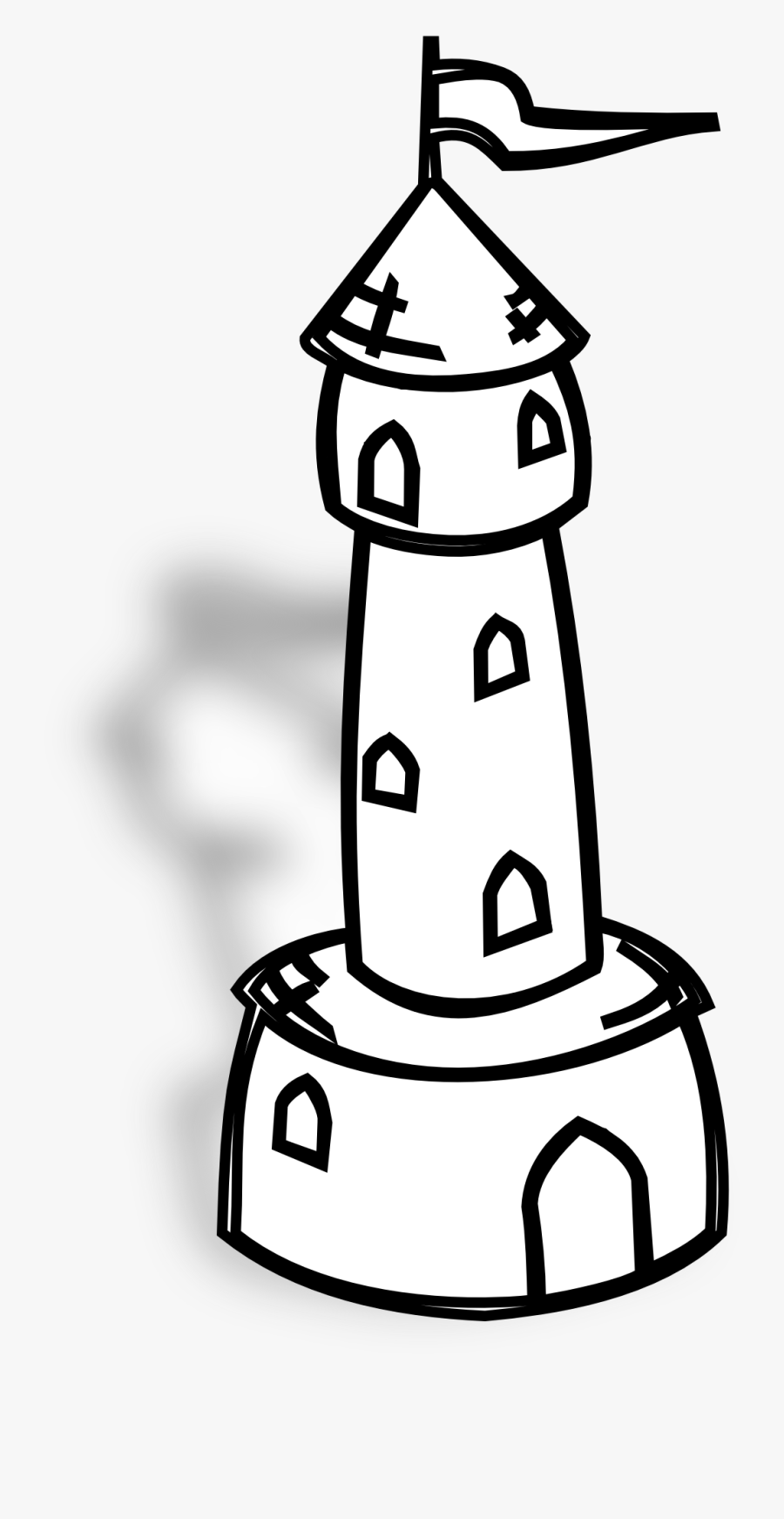 Tower Clipart Black And White, Transparent Clipart