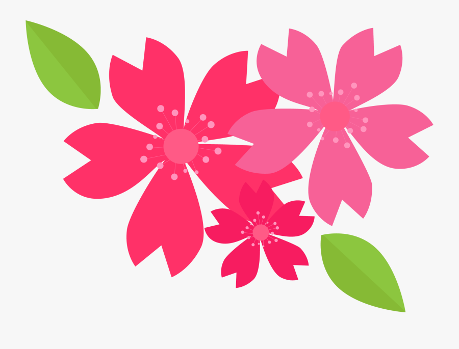 Pink Flower Vector Png, Transparent Clipart