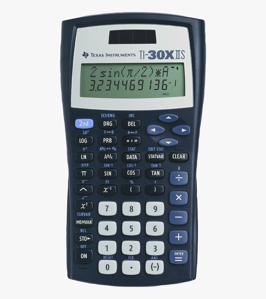 Scientific Calculator Png Photos - Texas Instruments Ti 30x Iis, Transparent Clipart