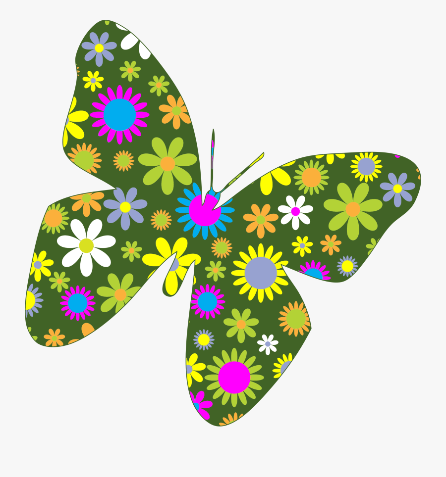 Thumb Image - Butterflies And Flowers Clipart, Transparent Clipart