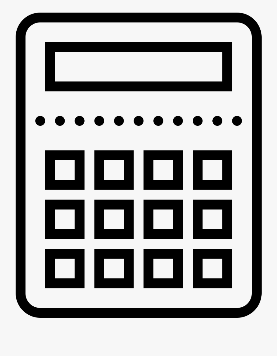 Icons Calculator, Transparent Clipart