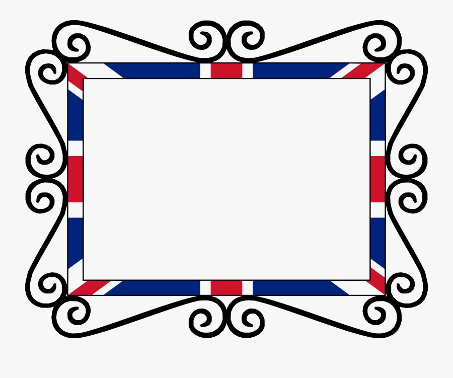 Uk Union Flag Frame Icons Png - Union Jack Page Border, Transparent Clipart