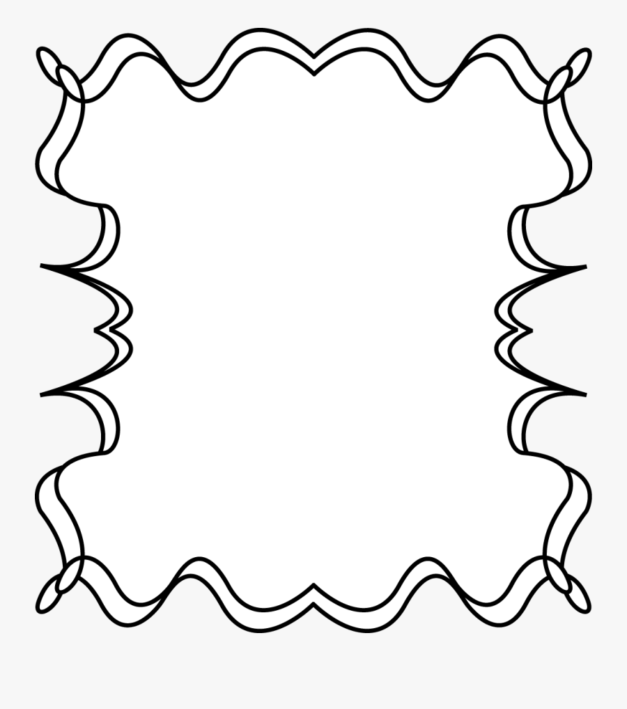 Computer - Lab - Clip - Art - Black - And - White - Zigzag Frame, Transparent Clipart