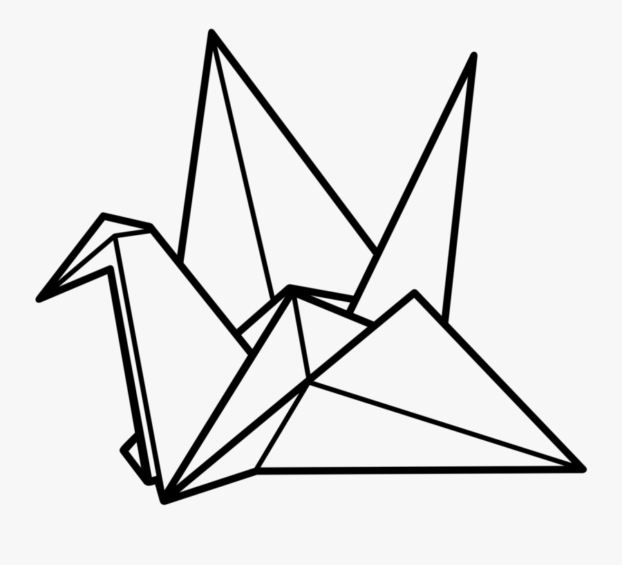 Transparent Pencils Clipart Black And White - Paper Crane Clip Art, Transparent Clipart