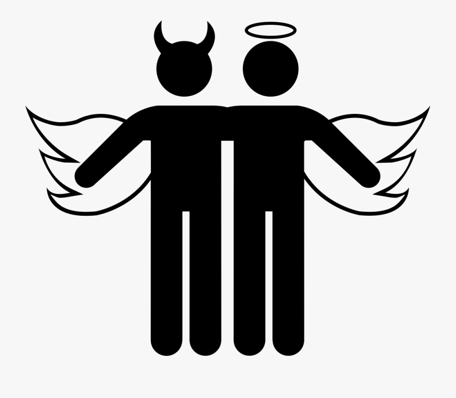 Angel And Demon Comments - Angel And Devil Png, Transparent Clipart
