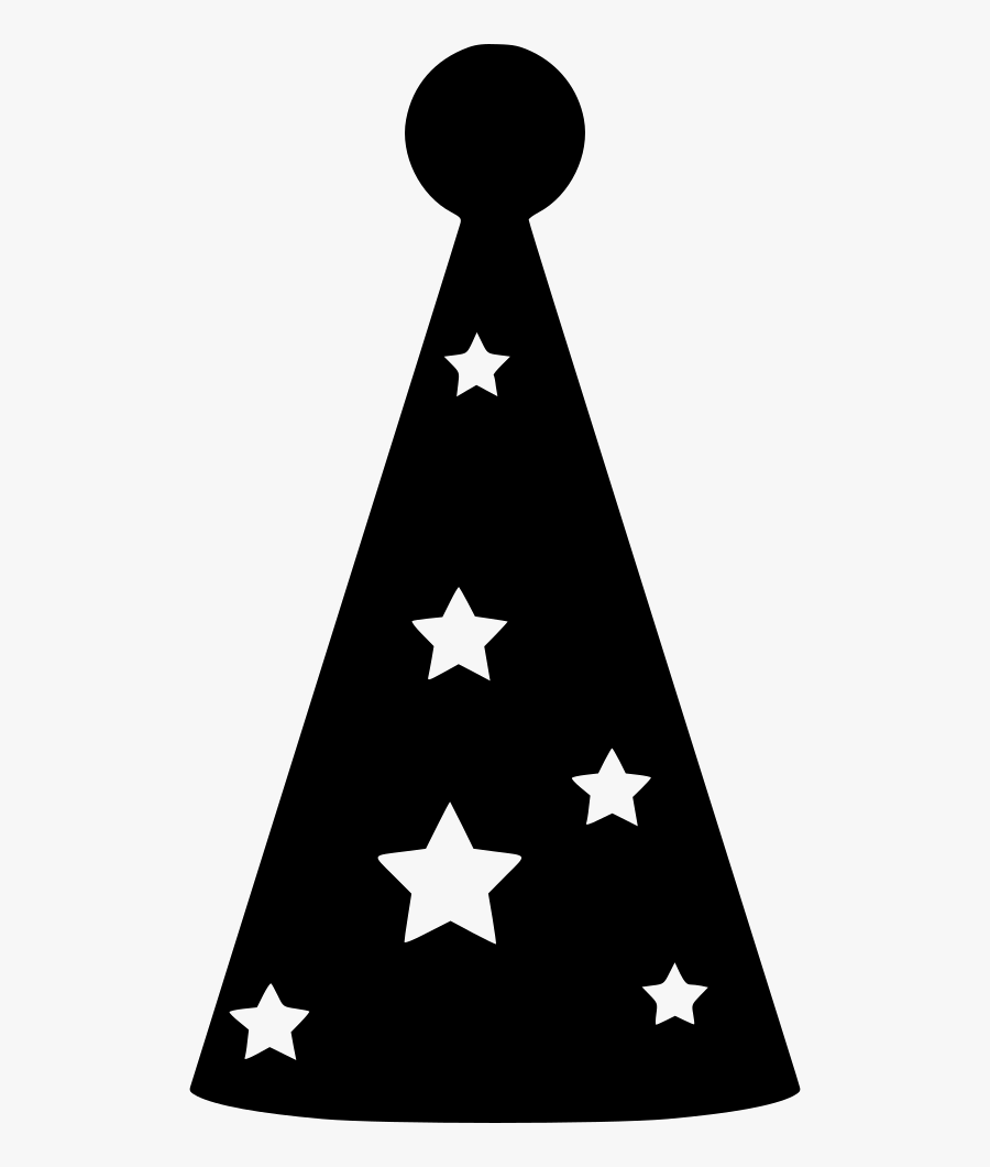 Transparent Party Hat Black And White Clipart - Christmas Tree Svg Free, Transparent Clipart