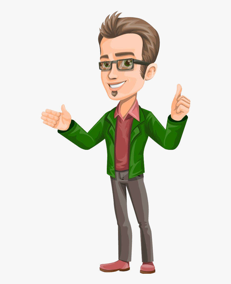 1 Book 2 Thumbs Up - Vector Man Thumbs Up, Transparent Clipart