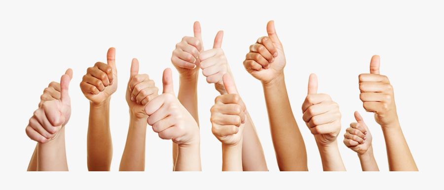 A Group Of Hands Giving The Thumbs Up Sign Showing - Group Thumbs Up Png, Transparent Clipart